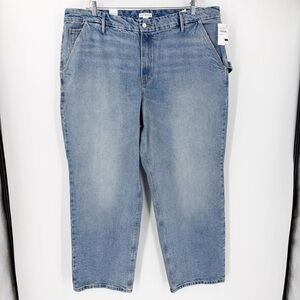 NWT Good American Good 90s Relaxed Jeans 32" Inseam Size 18 Mid Rise Carpenter